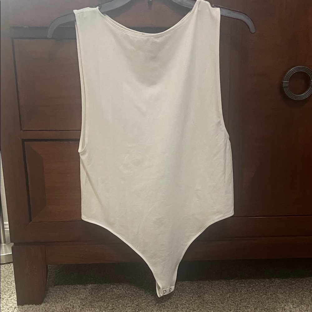 Forever 21 White Sleeveless Bodysuit